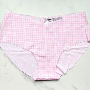 NWT PINK VICTORIA'S SECRET NO-SHOW SMOOTH HIPHUGGER PANTY IN PINK BUBBLE & WHITE